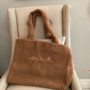 PINK Victoria's Secret Brown Sherpa Tote